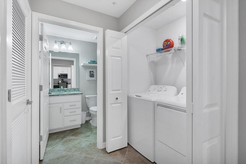 Washer and dryer in the unit
