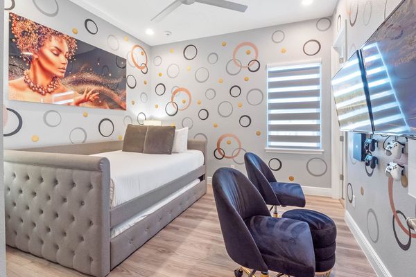 The kids' room is equipped with video games, providing endless entertainment and fun!