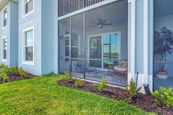 Back lanai overlooking pond