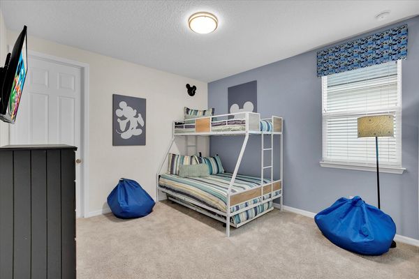 Twin/Double Bunk + Twin Trundle Bedroom 3 Upstairs
Shared Bathroom