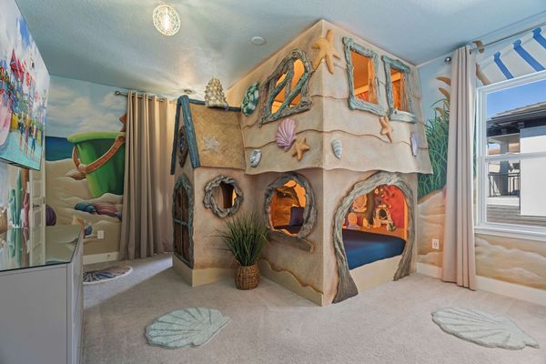 This custom-built themed bedroom is perfect for children of all ages