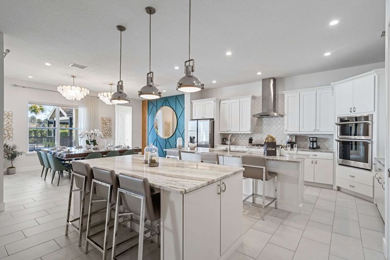 This kitchen and dining room layout is perfect for the family vacation