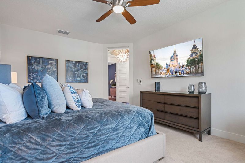 Rest easy after a long day in this plush King bed, offering the ultimate in comfort and relaxation