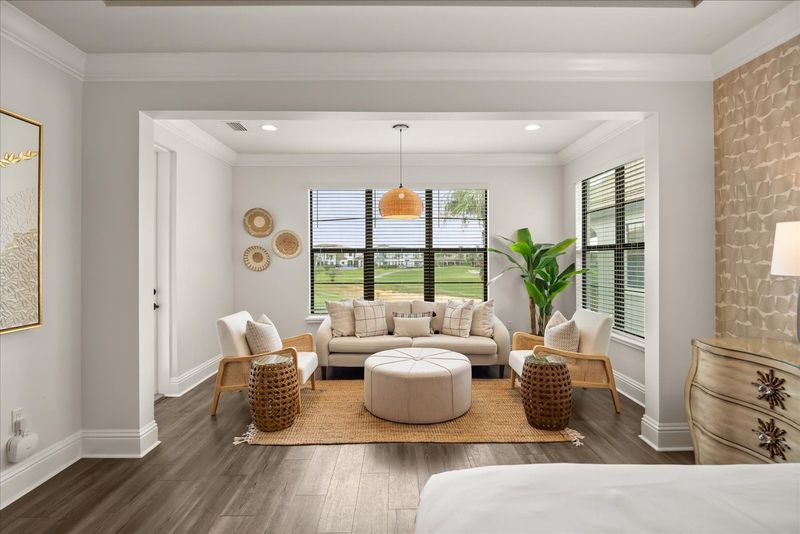 Gather around the second living area with ample seating