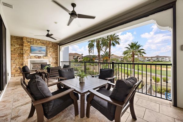 Overlooking the golf course