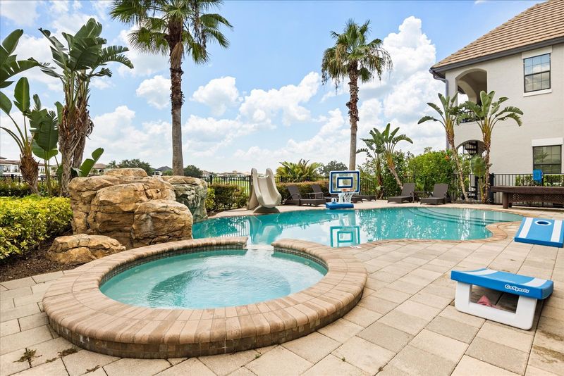 Enjoy this spillover spa