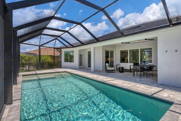 Sparkling private pool faces west