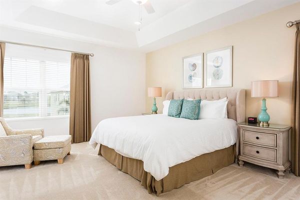 Rest easy after a long day in this plush King bed, offering the ultimate in comfort and relaxation