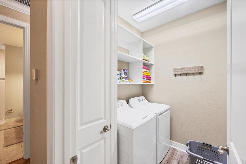 Laundry room with full-size washer & dryer