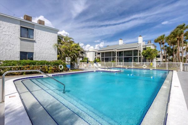 Large community pool overlooking Venice Beach and the Gulf