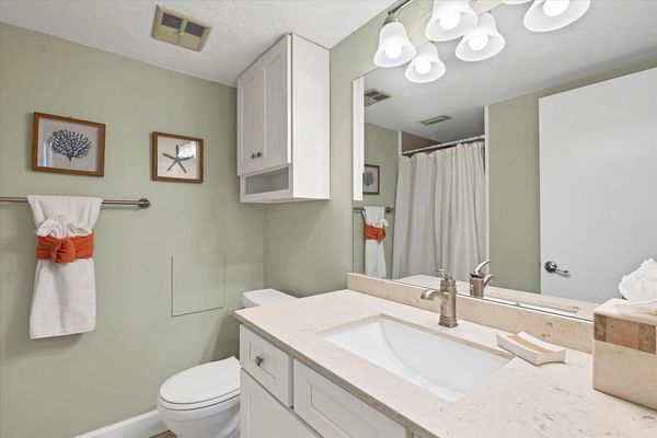 Attached bathroom with walk-in shower