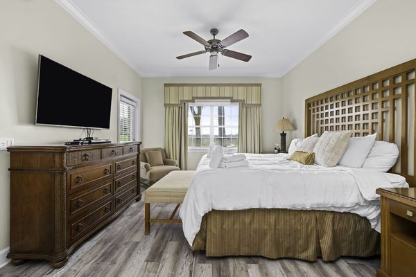 Sink into comfort with this indulgent King bed, offering a serene and inviting space for unwinding and relaxation