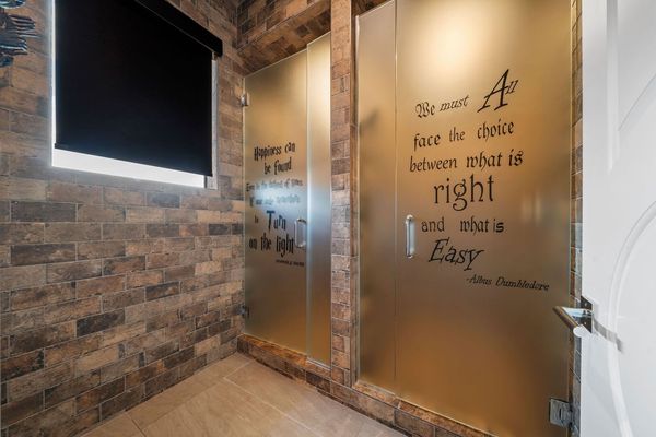 Train Station Showers with Privacy Glass