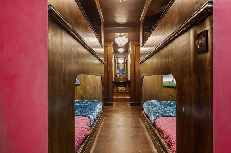 Magical Express Sleeping Quarters with 6 twin memory foam beds.