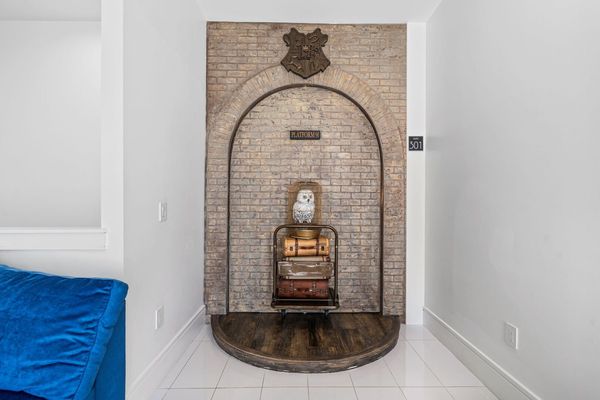 Train Platform And Entrance to Train Station