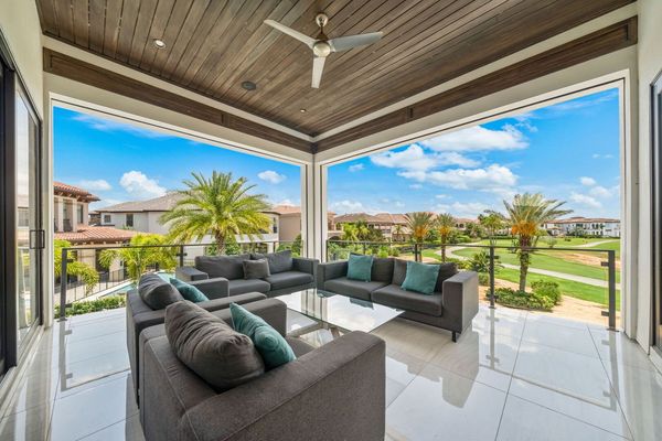 Covered Balcony Overlooking Golf Course and Pool