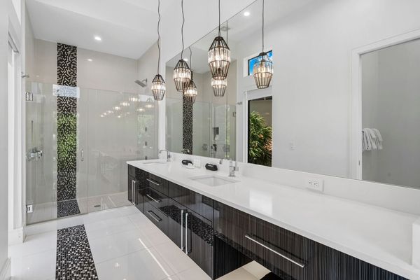 Bathroom 5 with Double Vanities and Walk In Shower