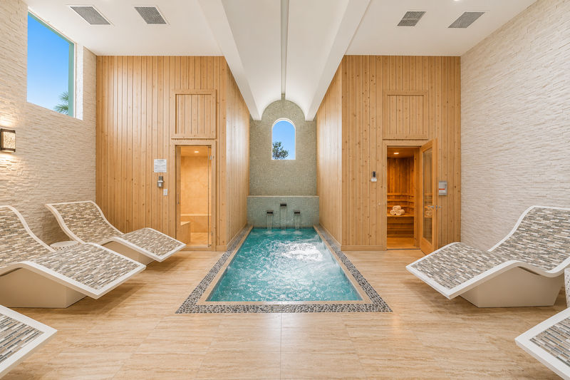 Rejuvenate in the sauna within our fitness center, offering a serene escape to relax your muscles and enhance your wellness routine