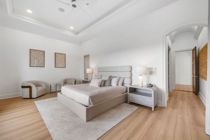 Rest easy after a long day in this plush King bed, offering the ultimate in comfort and relaxation