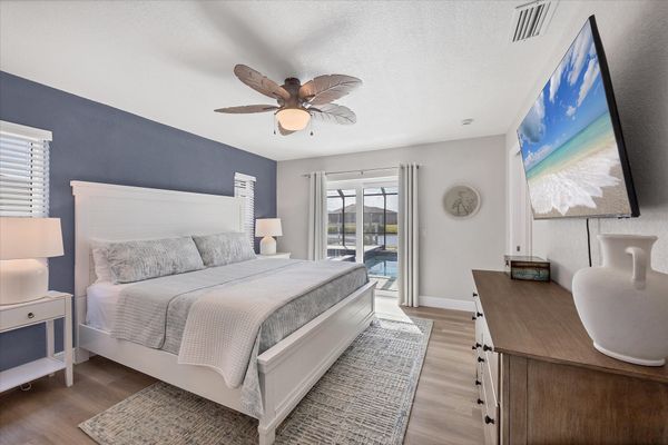 Master King Bedroom with 55" Smart TV and Lanai Access