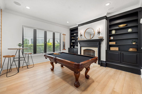 Challenge your friends and family in a game of pool, a dedicated space designed for exciting game nights
