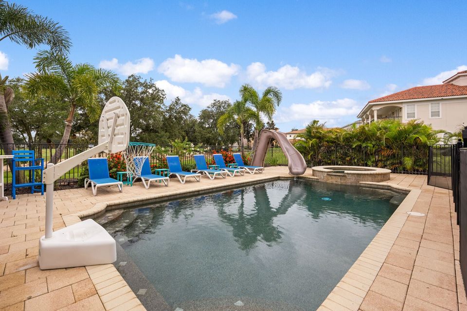 Take a morning lap or simply swim all day in your large private pool and spa