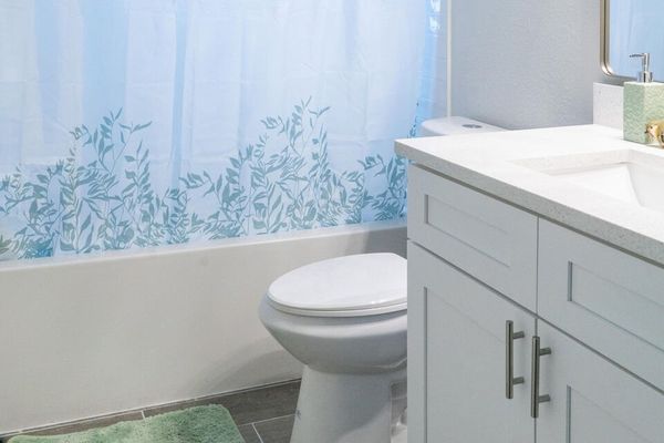 Guest bathroom with shower/tub combo