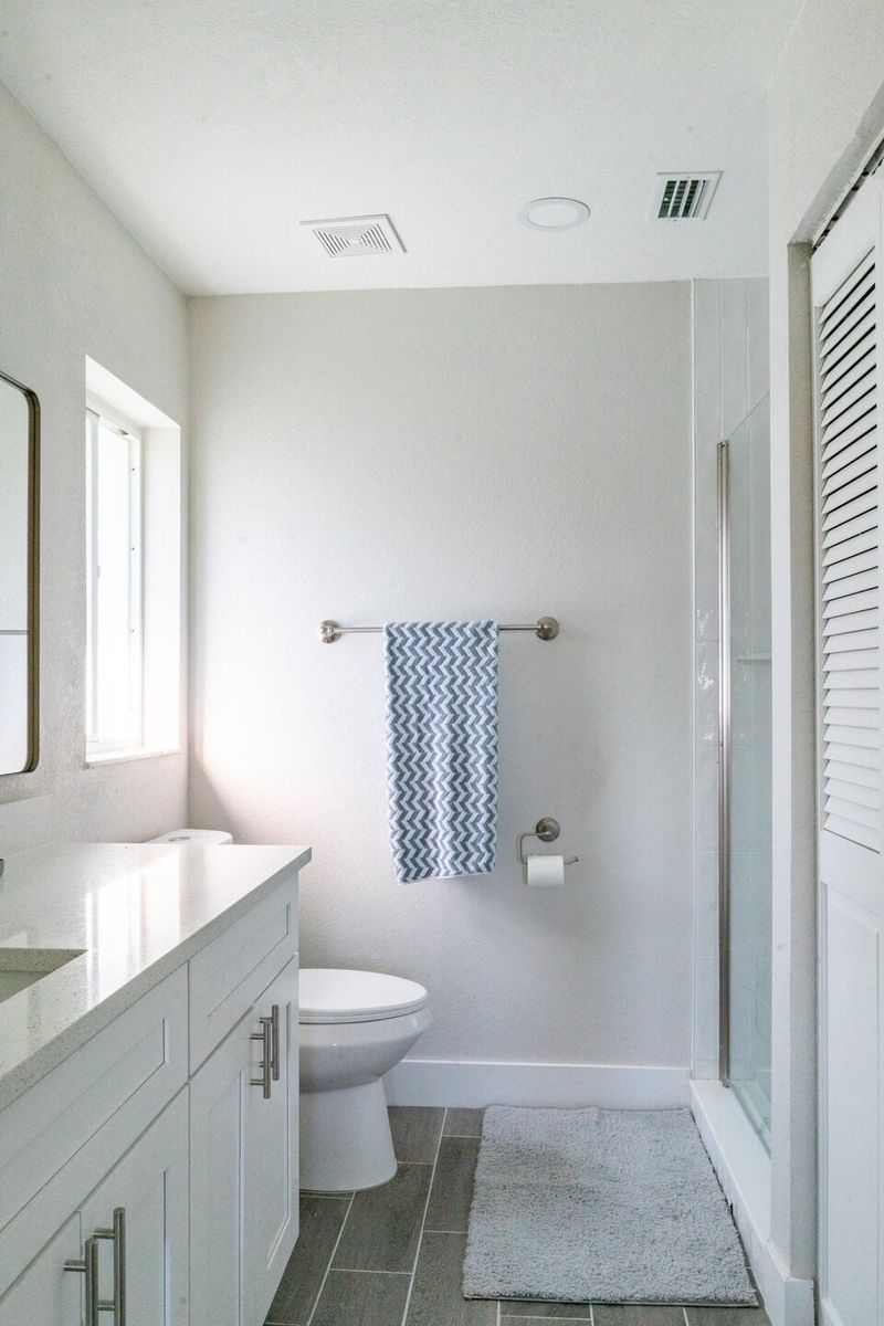 Primary bathroom with walk-in shower