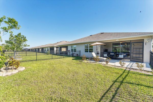 Fenced backyard
