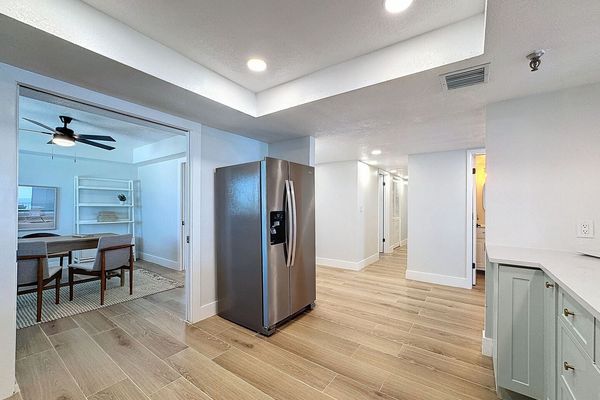 Kitchen looking toward office