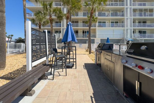 Outdoor shared grill area