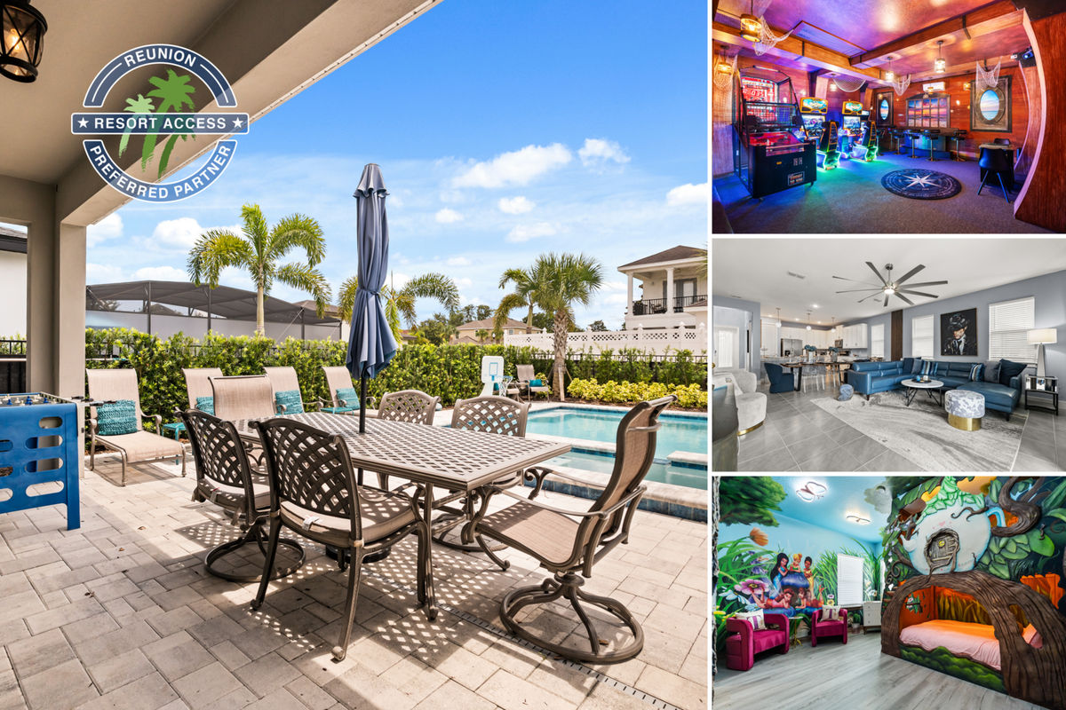 Discover a realm of unparalleled indulgence at The Villa Enchantment, a masterpiece of design and comfort tucked away in the prestigious Reunion Resort. Photos updated: June 2025