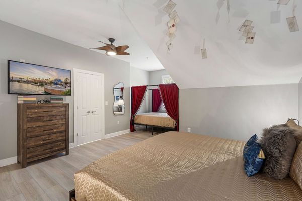 Drift off in the stylish bedroom, where modern design meets ultimate relaxation