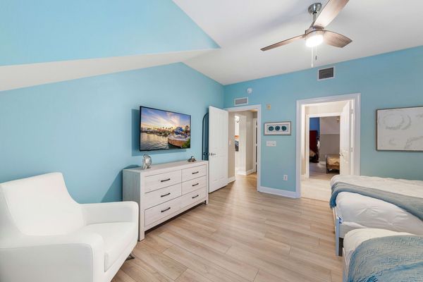 Escape to the chic bedroom, a sanctuary of style and serenity with 2 queen beds