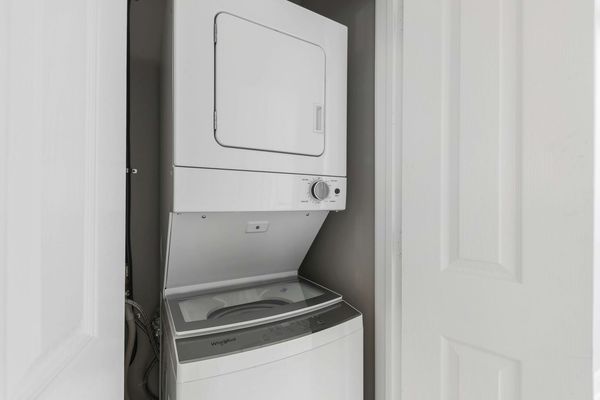 Tidy laundry area, designed for ease and functionality