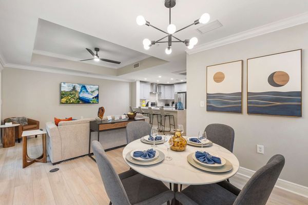 Your dining room opens out into a fantastic open concept kitchen