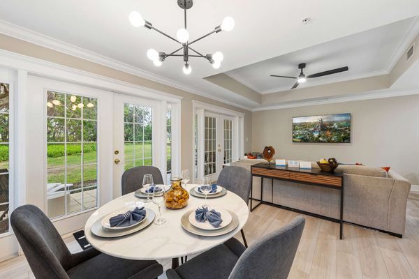 Gather around in this dining area for 4