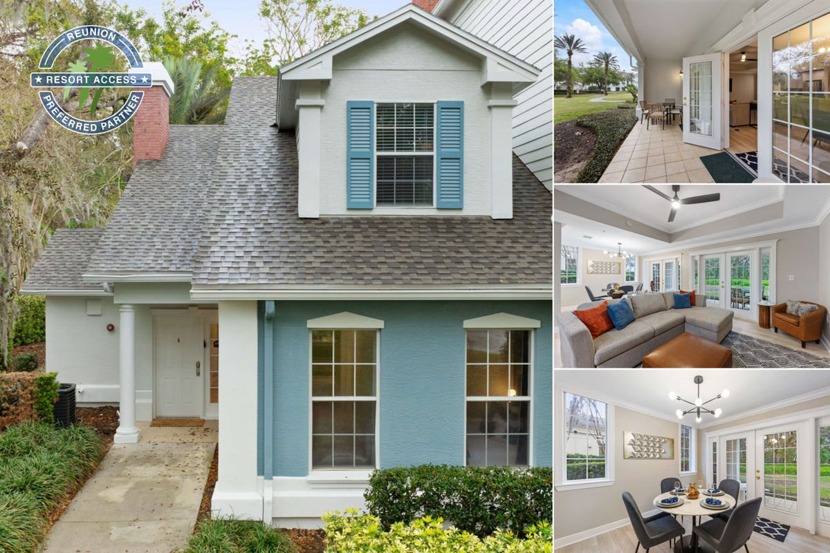 Welcome to Wishful Retreat, an exquisite 3 bedroom, 2.5 bath condo nestled in the heart of the prestigious Reunion Resort