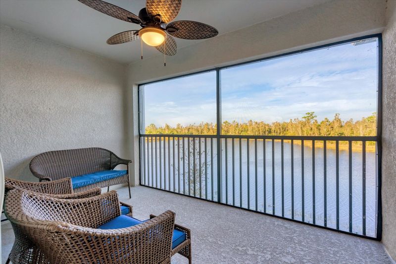 Balcony overlooking the ater and nature preserve beyond