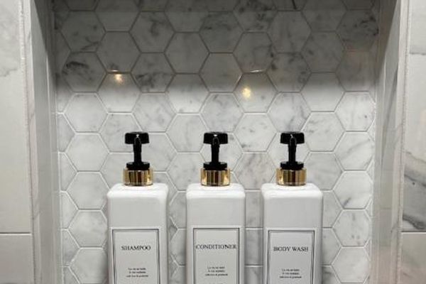 Guest bedroom 4's attached bathroom with walk-in shower