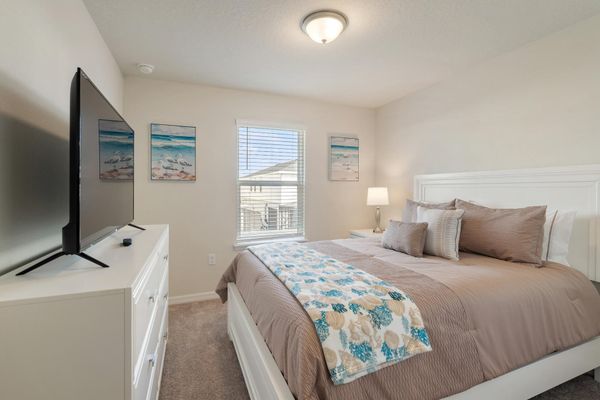 Queen Suite Bedroom 3 Upstairs 50" Roku TV