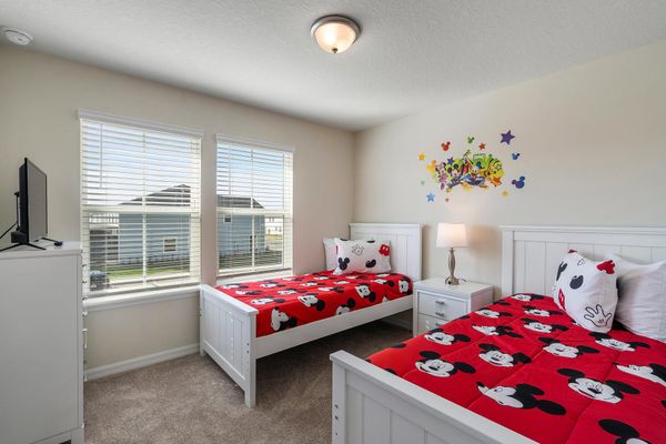 Two Twins Bedroom 4 Upstairs 32" Roku TV Mickey Theme