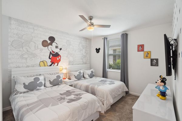 Bedroom 2 Two Double Beds 43" Smart TV