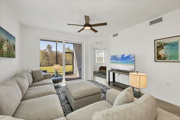 Comfy living room overlooking the nature preserve