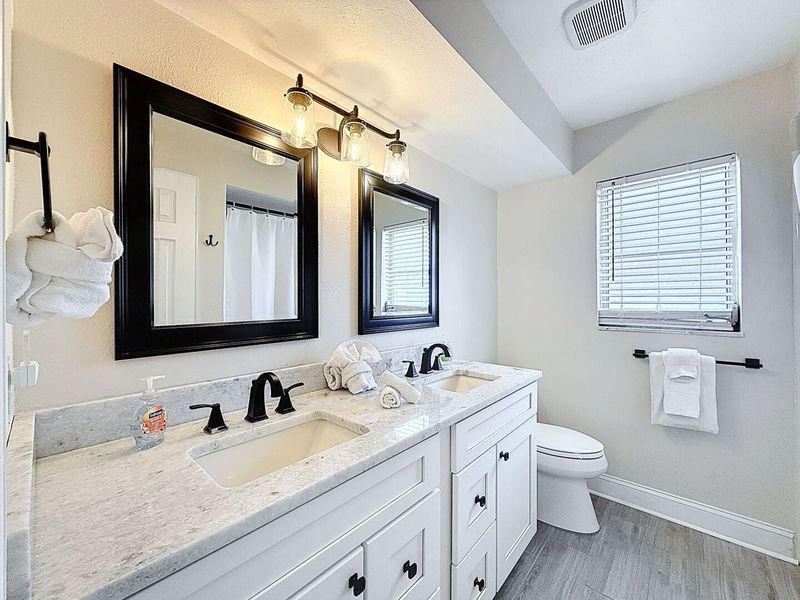Bathroom 2 with dual sinks