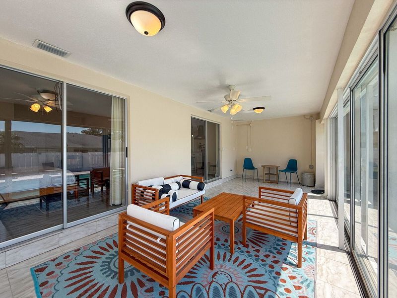 Indoor/Outdoor patio from Primary Bedroom