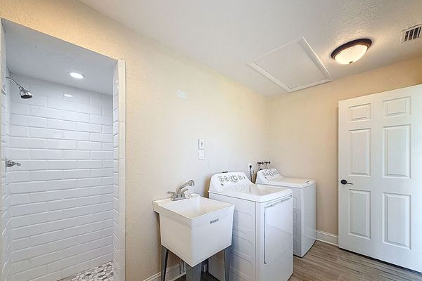 Laundry Room - Half bathroom features only a shower
