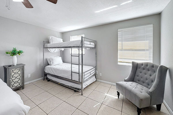 Primary Bedroom - King Bed and Twin/Twin Bunk Bed