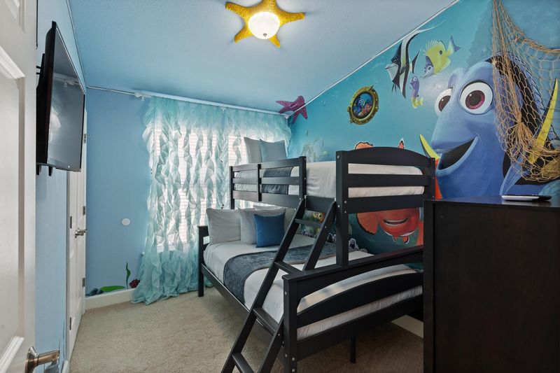 Twin/Double Bunk Bedroom 2 32" Roku TV 3rd Floor
Nemo Theme
