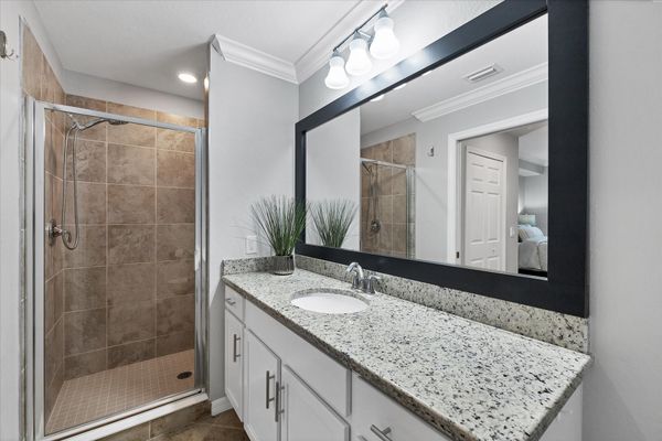 Primary bathroom with walk-in shower